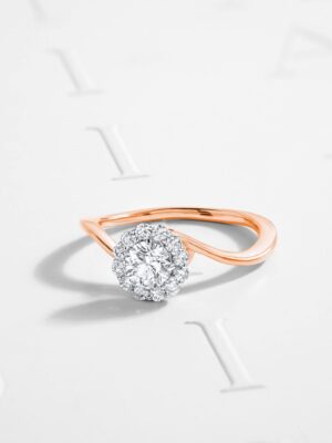 Diamond Ring on White Surface