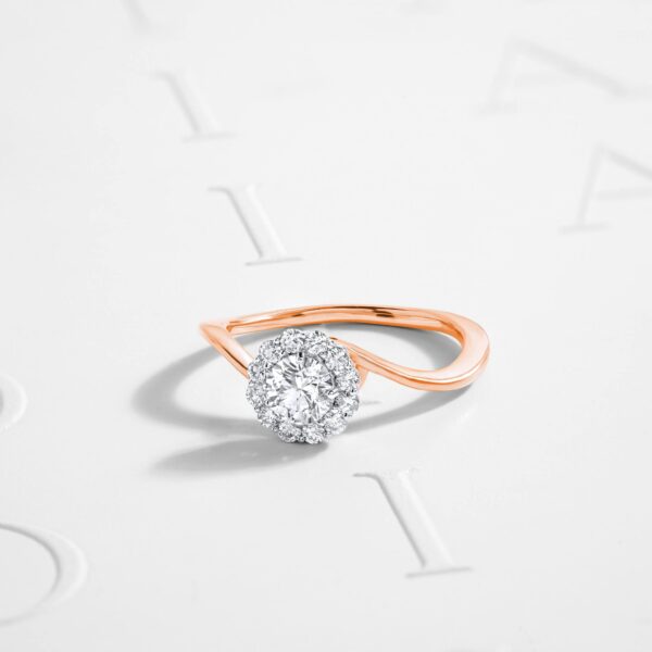 Diamond Ring on White Surface
